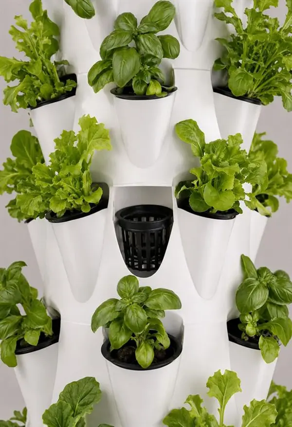 Close-up Growing Pots and Plants