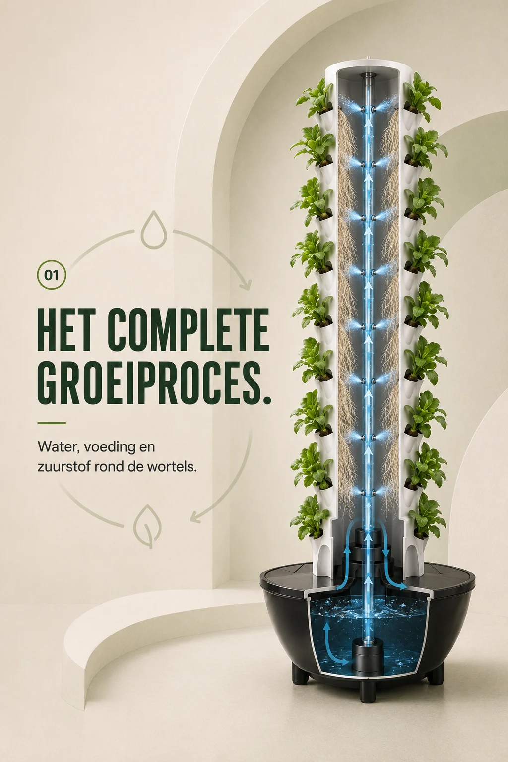 The complete growth process in the Mazah Dana Tower
